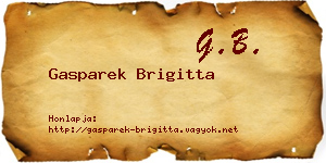 Gasparek Brigitta névjegykártya