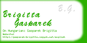 brigitta gasparek business card